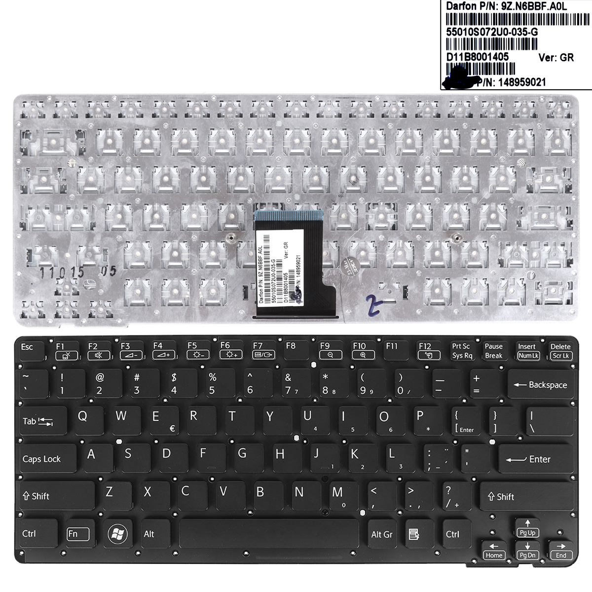 Picture of New Replacement Laptop Keyboard For SONY VPC-CA BLACK US Layout